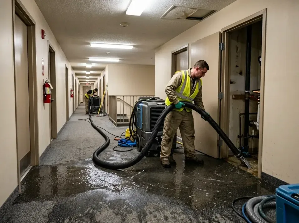 multi-unit-apartment-hallway-f-005 — frequently asked questions, Emergency Burst Pipe Water Extraction & Removal in Chesapea…
